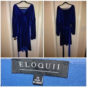 Eloquii Blue Velvet Dress